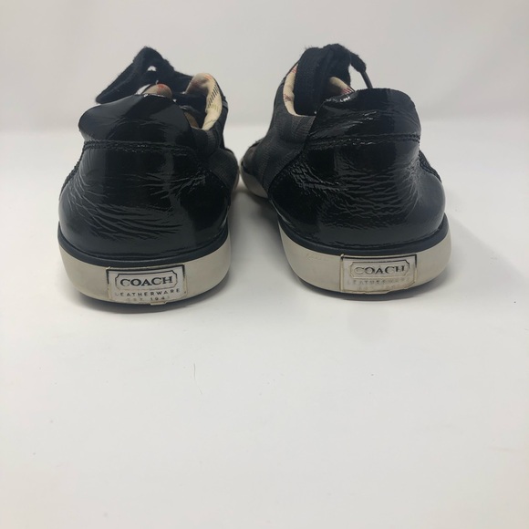 Coach Barrett Black Sneaker Canvas Size 8B - Picture 4 of 9